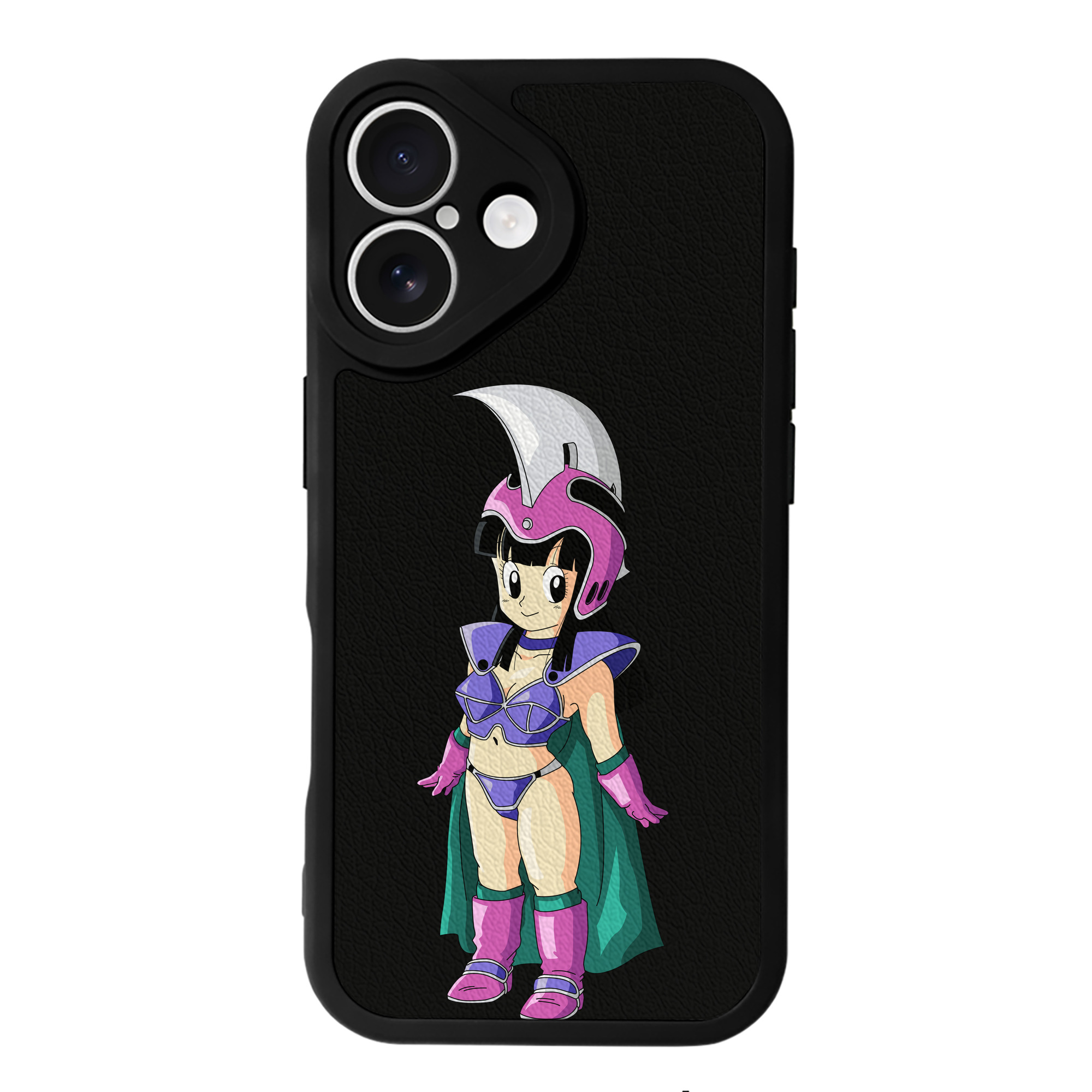 （画像用） ドラゴンボール チチ DRAGON BALL Chichi 【iPhone 16シリーズ対応】シリコンスマホケース（レザー調） 材質：シリコン